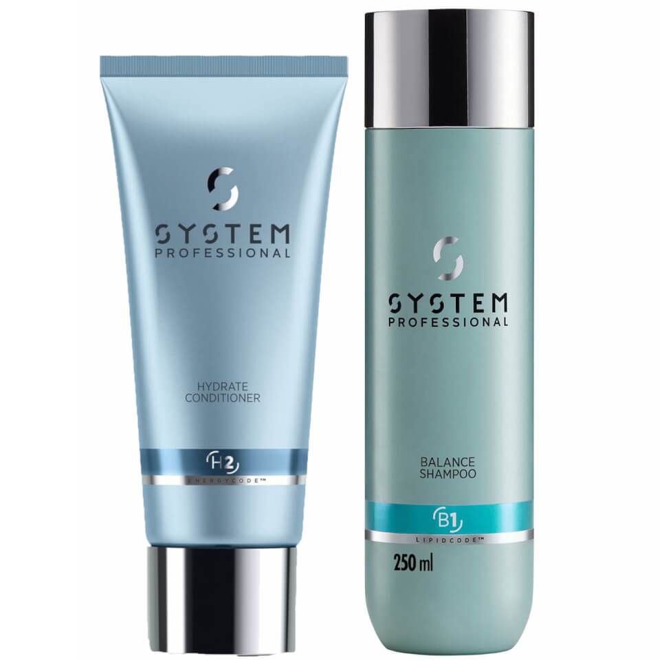 System Professional Hydrate Shampoo and Balance Conditioner Regime Bundle
