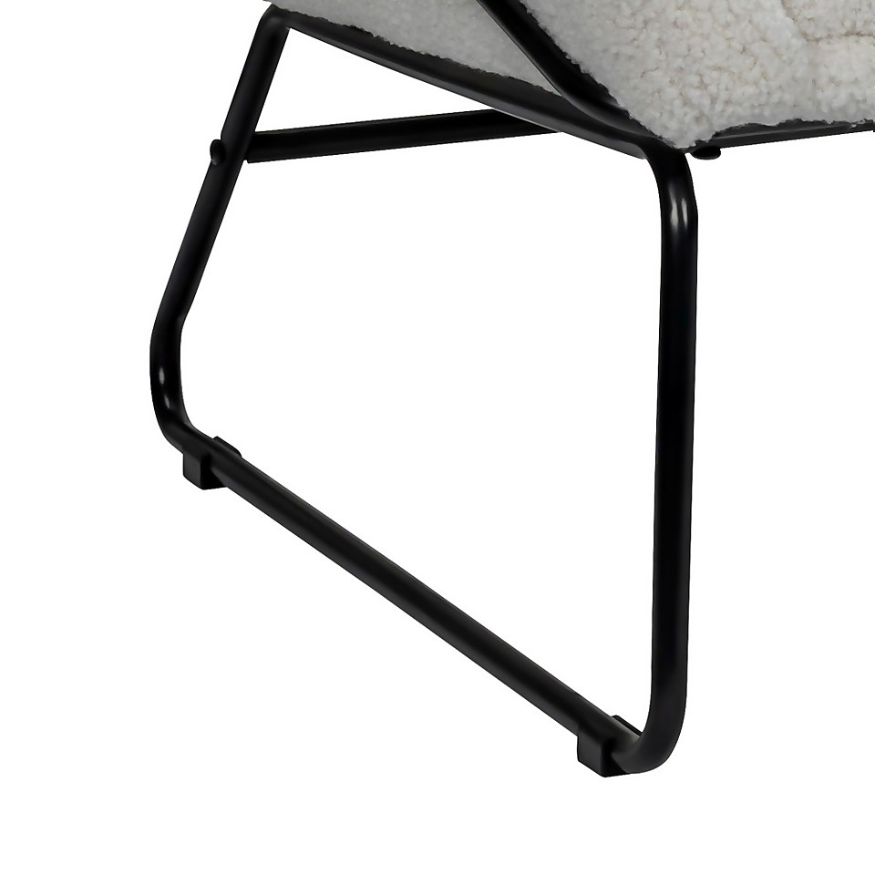 Evelyn Metal Frame Chair - Boucle
