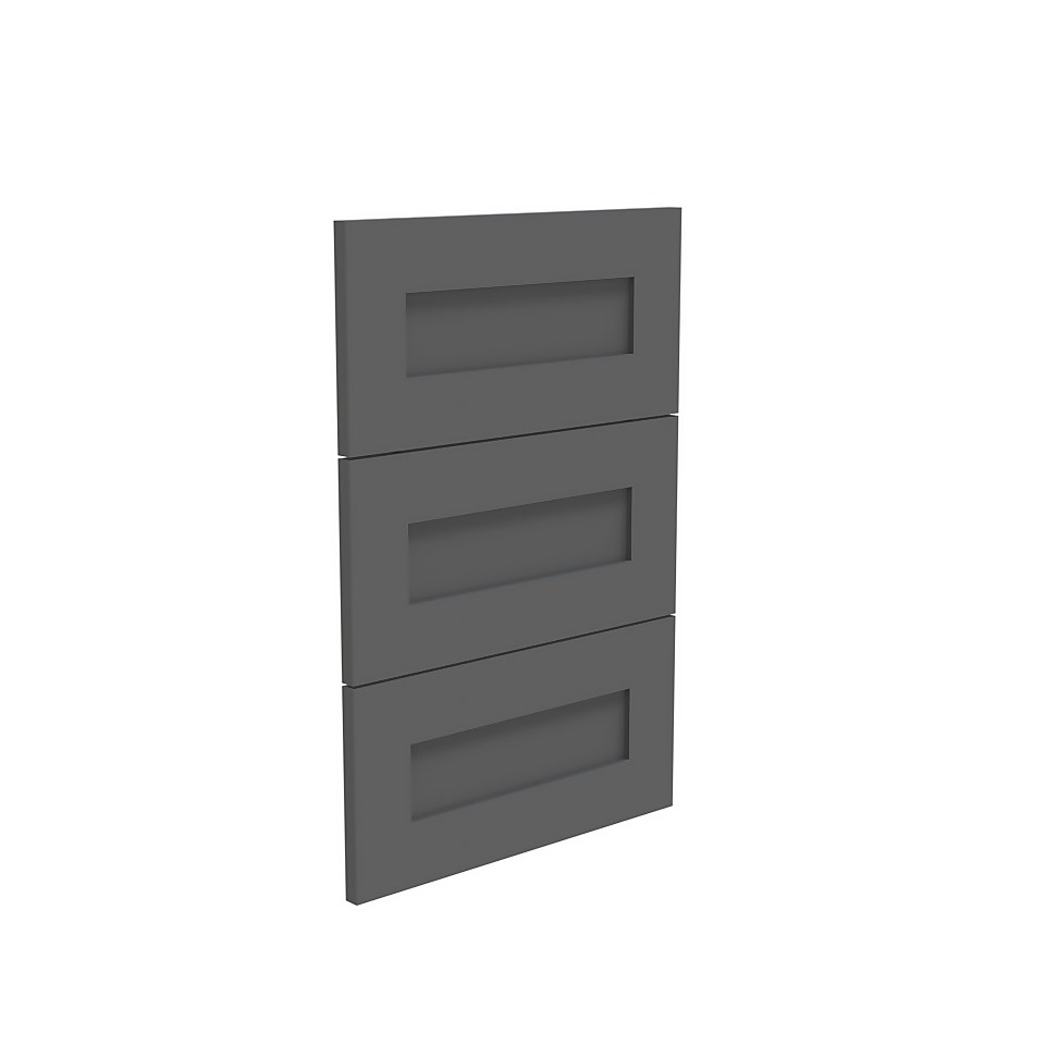 House Beautiful Realm Narrow Chest of Drawers Fronts - Carbon Grey Shaker