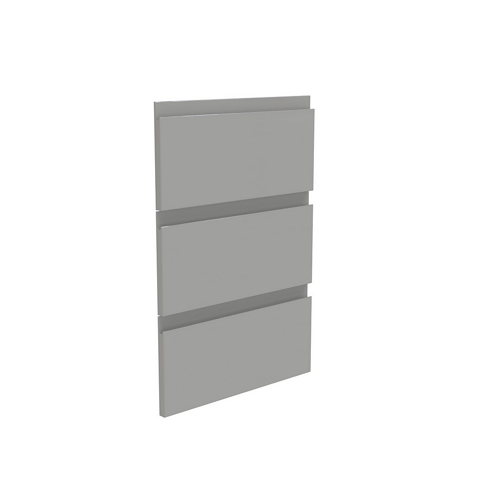 House Beautiful Escape Narrow Chest of Drawers Fronts - Gloss Grey Handleless