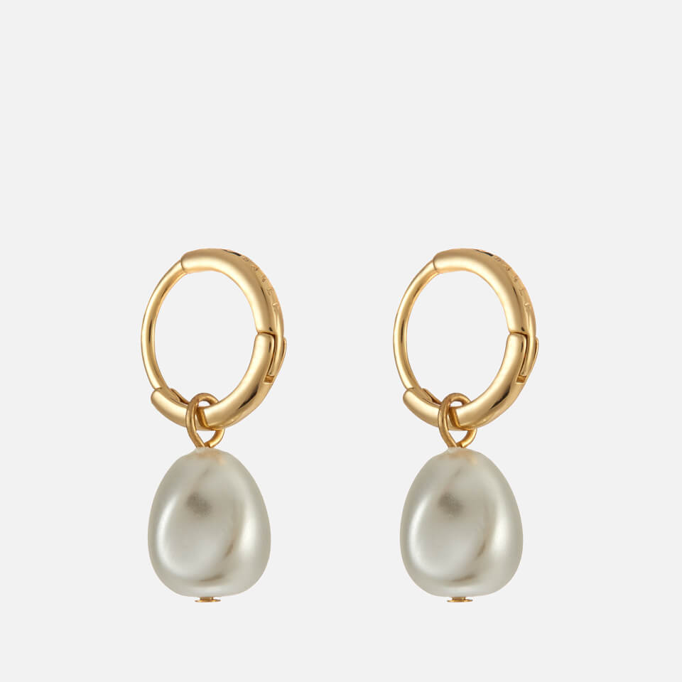 Ted Baker Periaa Gold-Tone and Faux Pearl Hoop Earrings