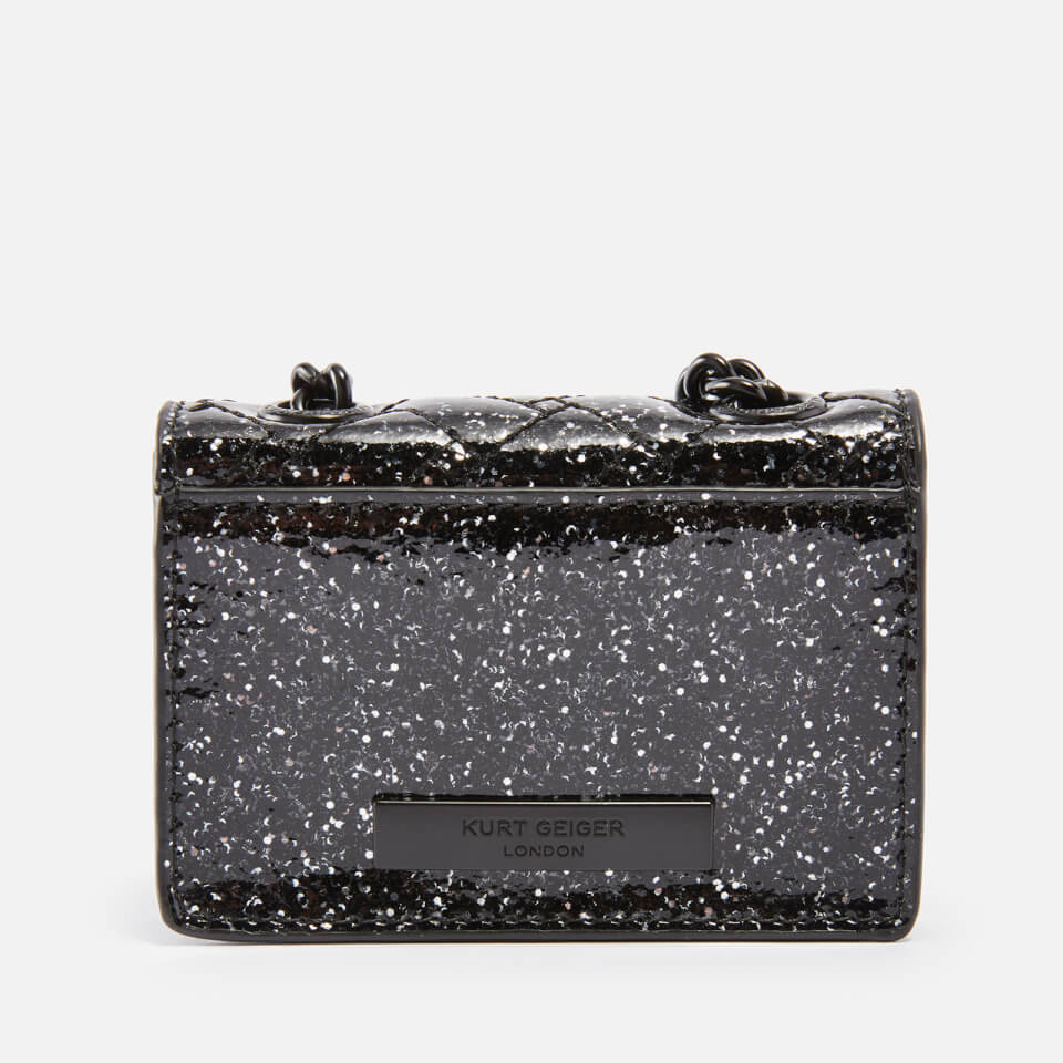 Kurt Geiger London Micro Kensington Glittered Faux Leather Bag