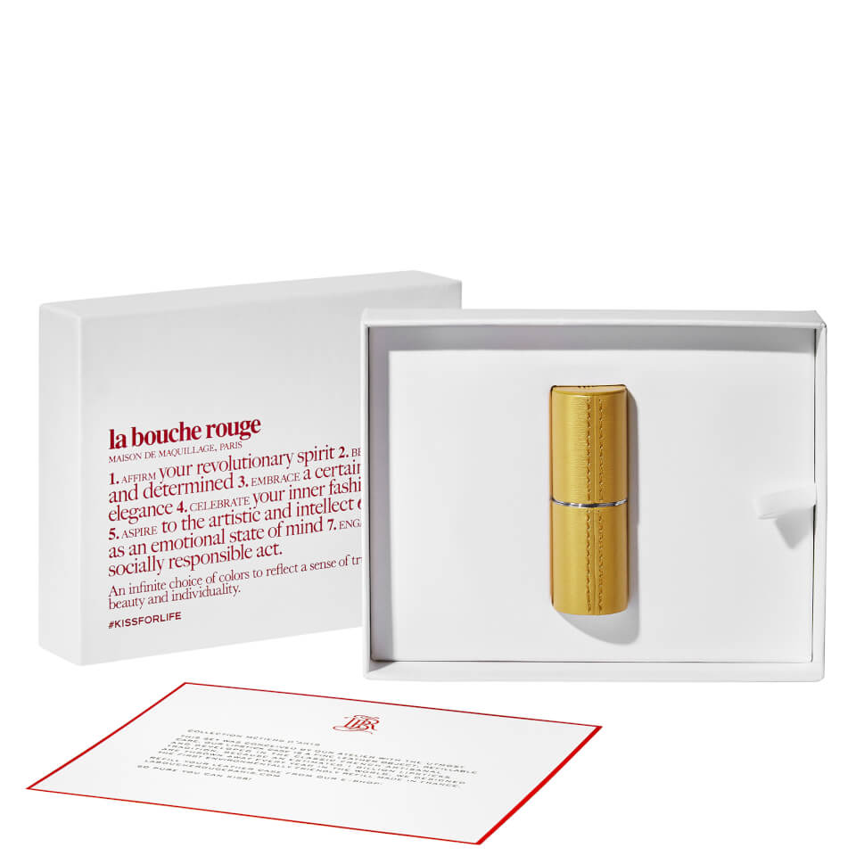 La Bouche Rouge Paris The Gold Fine Leather Lipstick Case