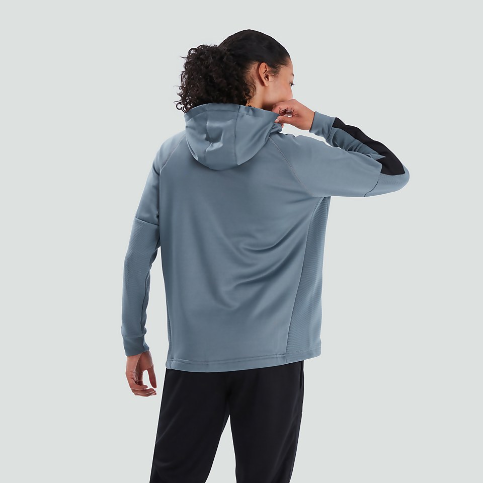 WOMENS 1/4 ZIP TRAINING HOODY GREY