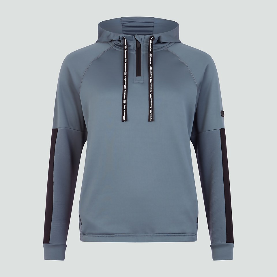 WOMENS 1/4 ZIP TRAINING HOODY GREY