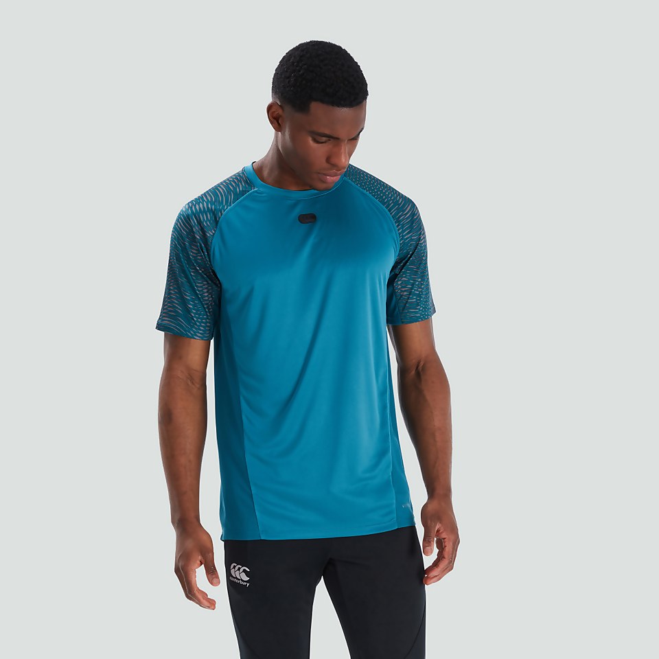 MENS VAPODRI SUPER LIGHT GRAPHIC TEE BLUE