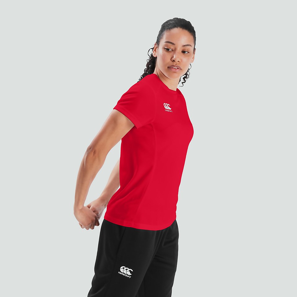 WOMENS CLUB DRY TEE RED