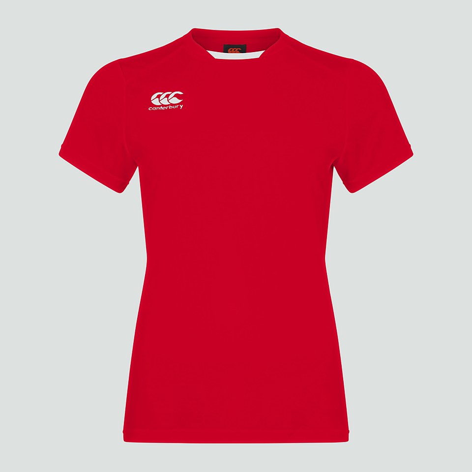 WOMENS CLUB DRY TEE RED