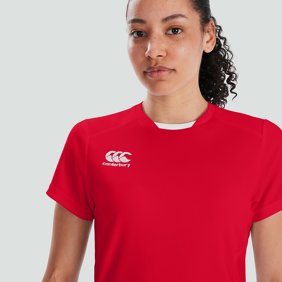WOMENS CLUB DRY TEE RED
