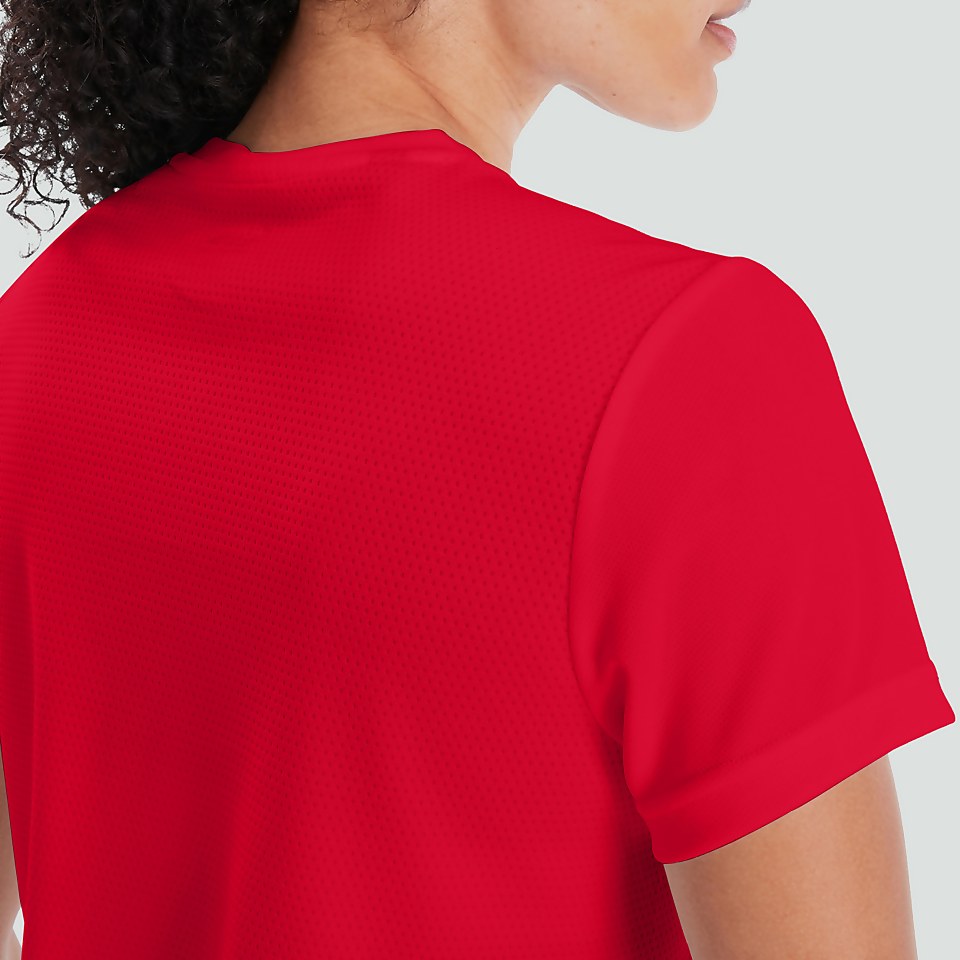WOMENS CLUB DRY TEE RED