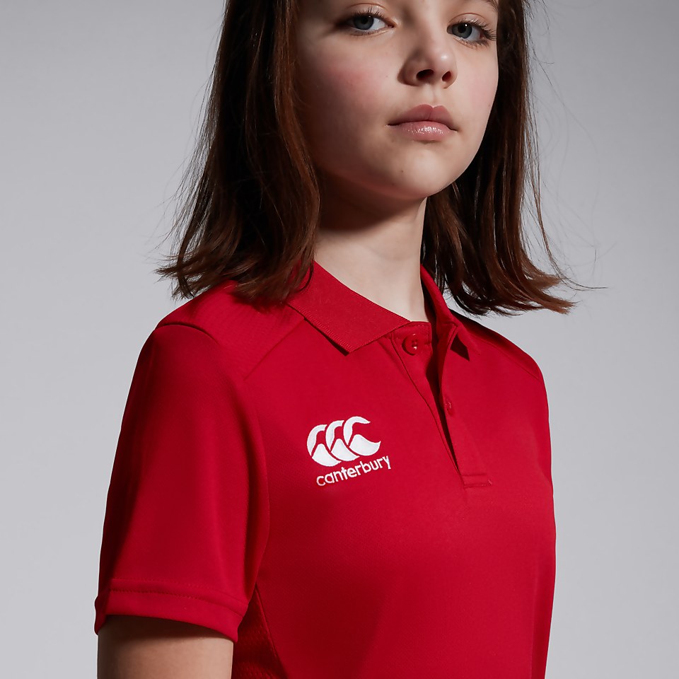 JUNIOR UNISEX CLUB DRY POLO SHIRT RED