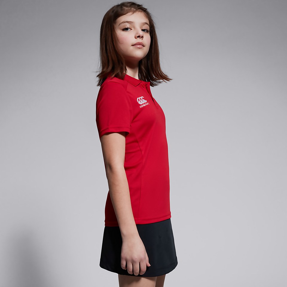 JUNIOR UNISEX CLUB DRY POLO SHIRT RED