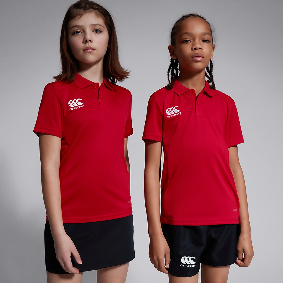 JUNIOR UNISEX CLUB DRY POLO SHIRT RED