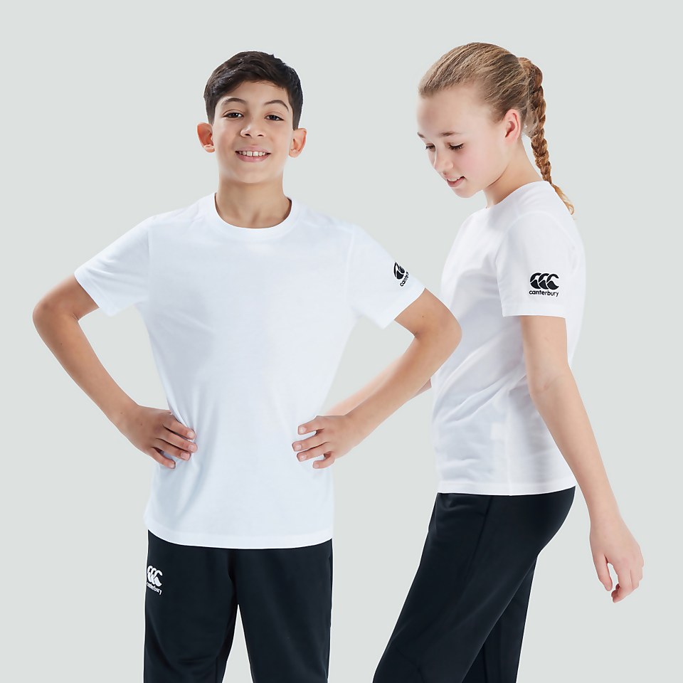 JUNIOR UNISEX CLUB PLAIN TEE WHITE
