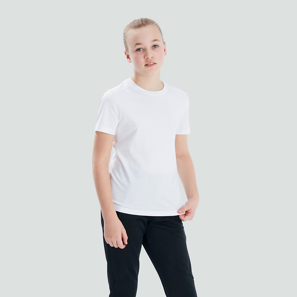 JUNIOR UNISEX CLUB PLAIN TEE WHITE