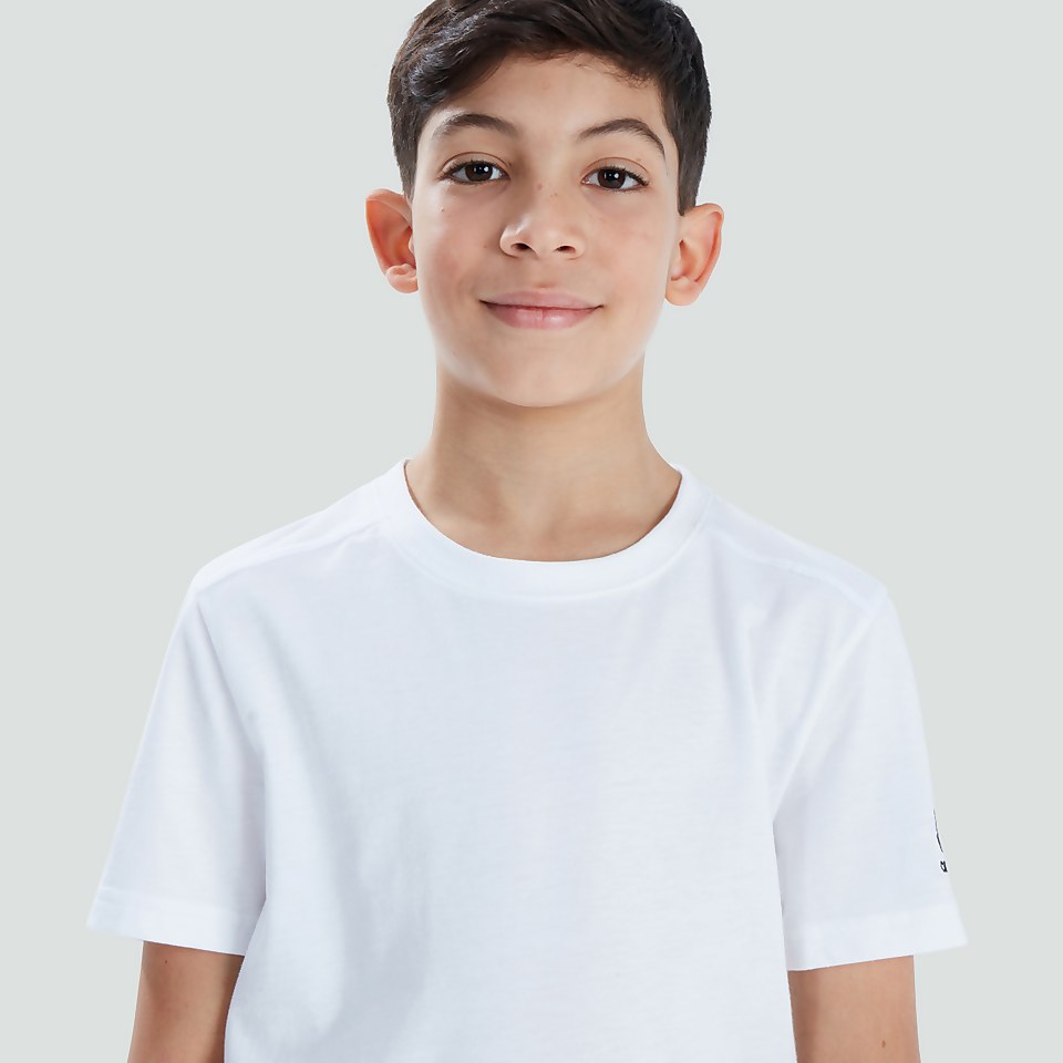 JUNIOR UNISEX CLUB PLAIN TEE WHITE