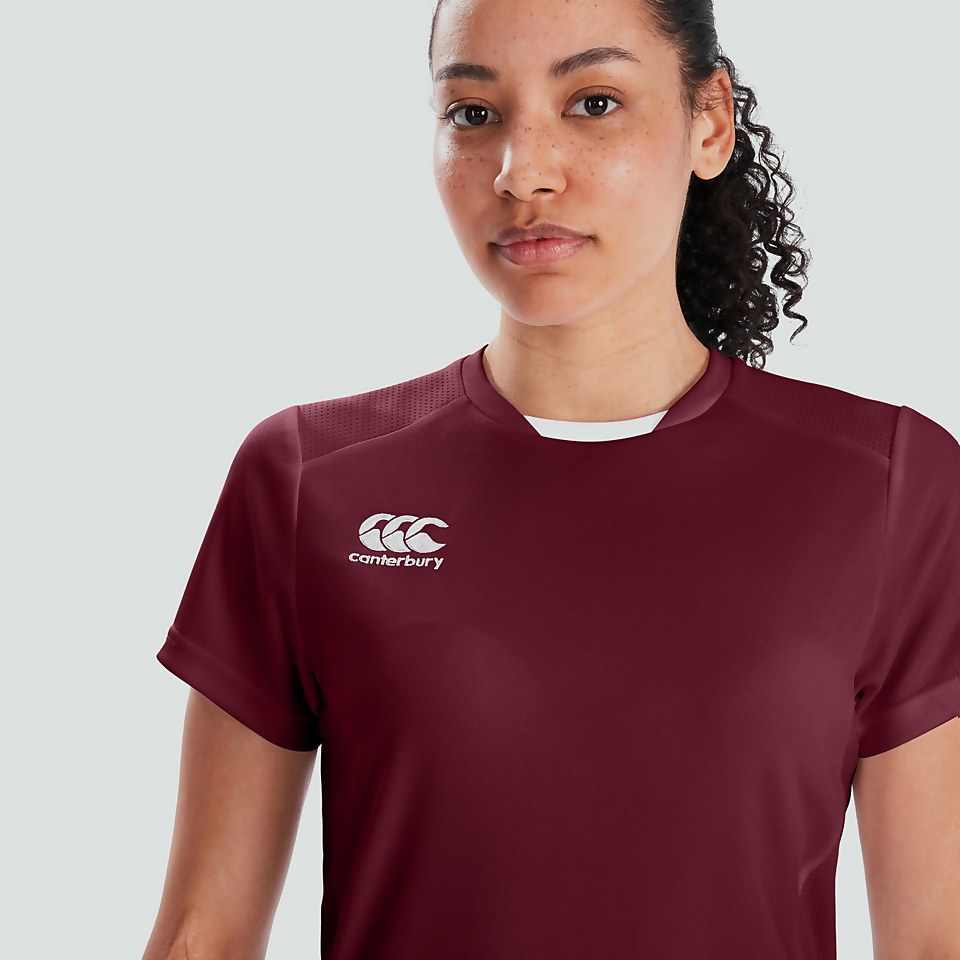 WOMENS CLUB DRY TEE MAROON