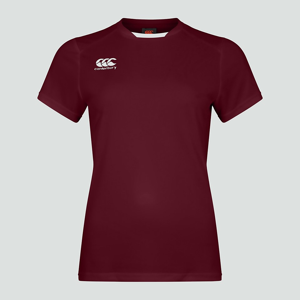 WOMENS CLUB DRY TEE MAROON