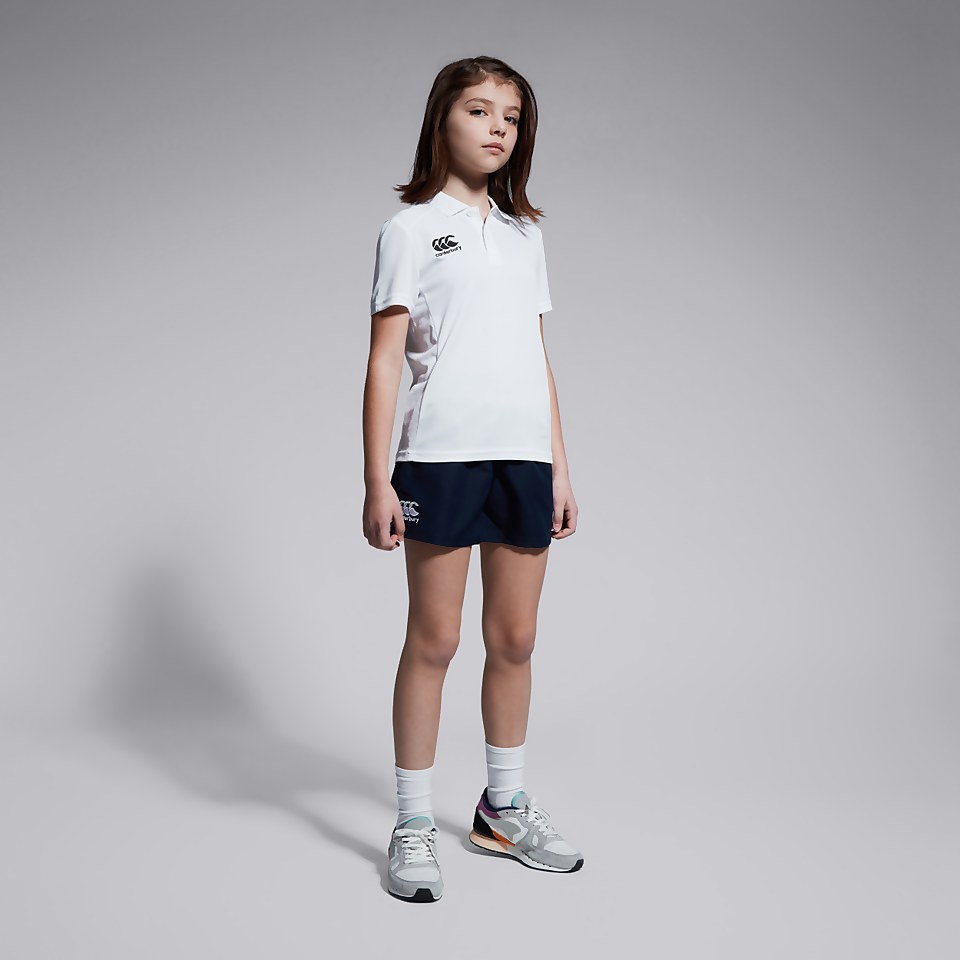 JUNIOR UNISEX CLUB DRY POLO SHIRT WHITE