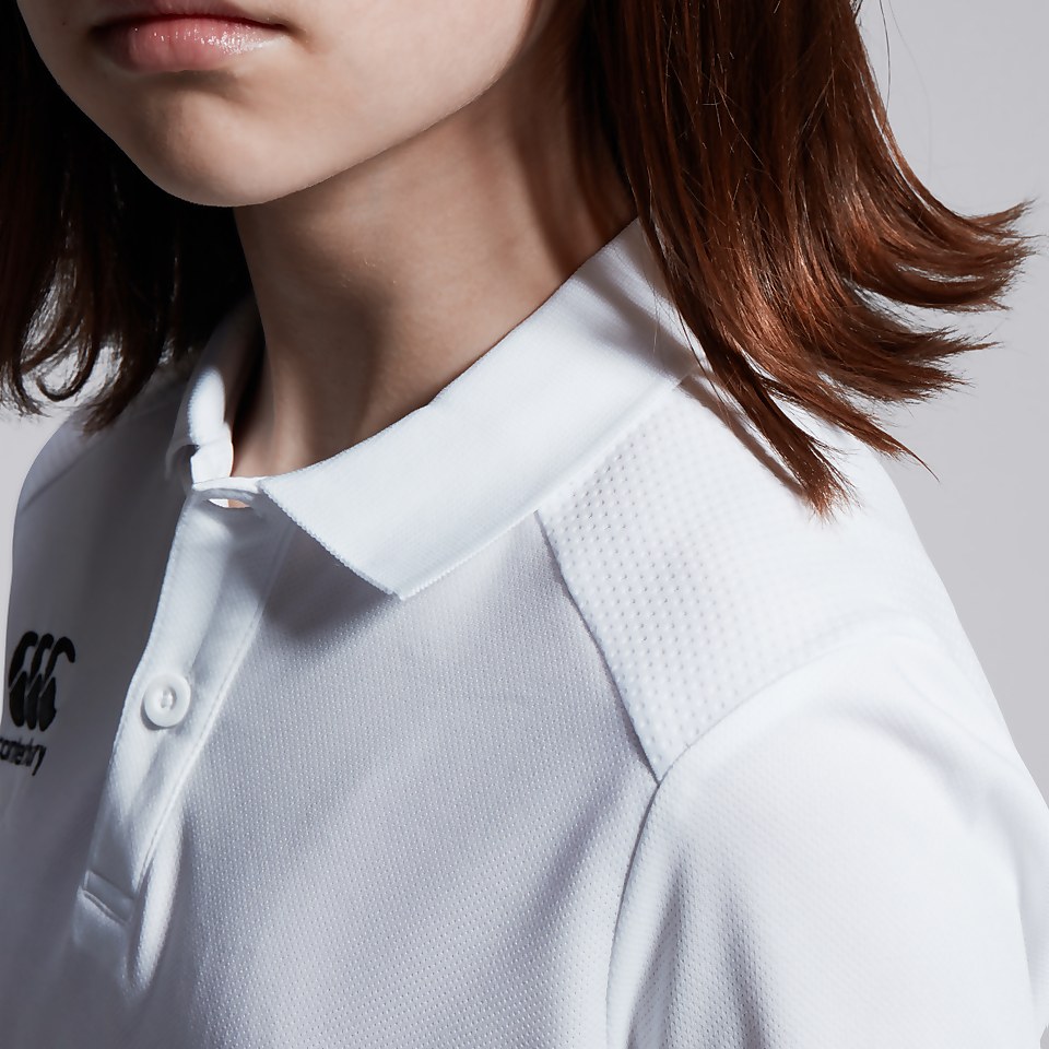 JUNIOR UNISEX CLUB DRY POLO SHIRT WHITE