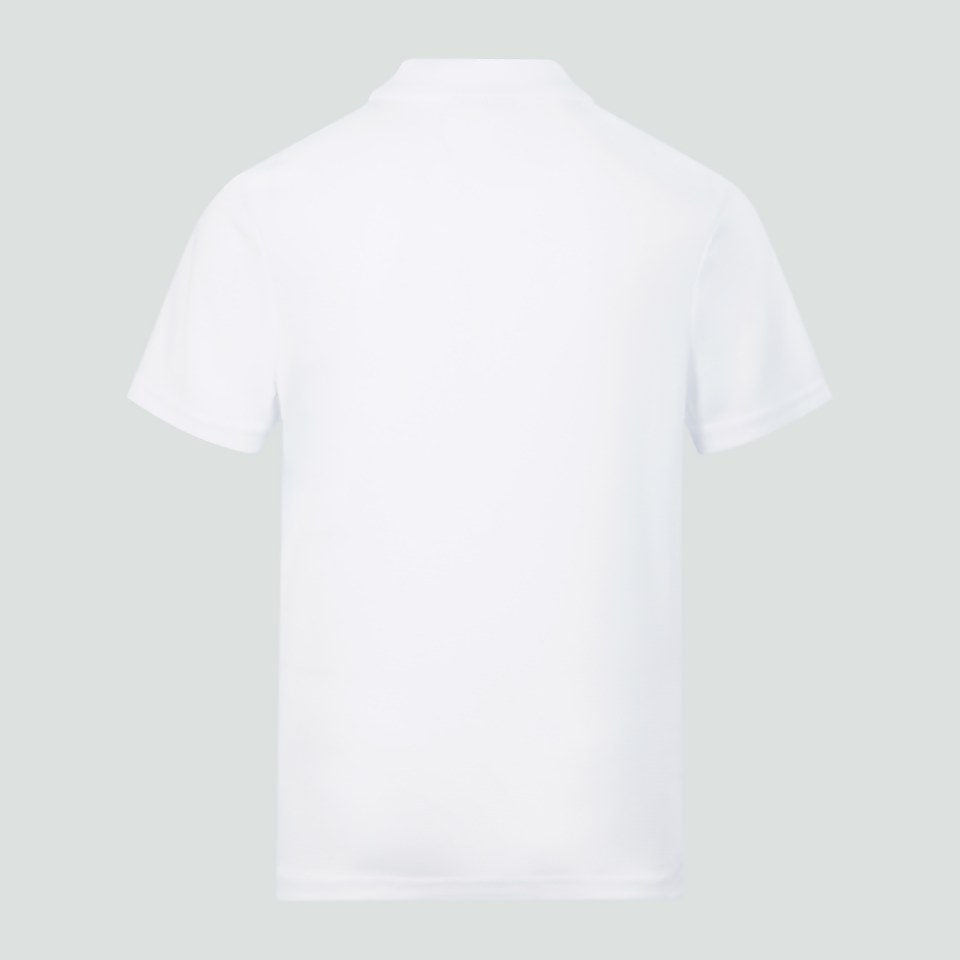 JUNIOR UNISEX CLUB DRY POLO SHIRT WHITE