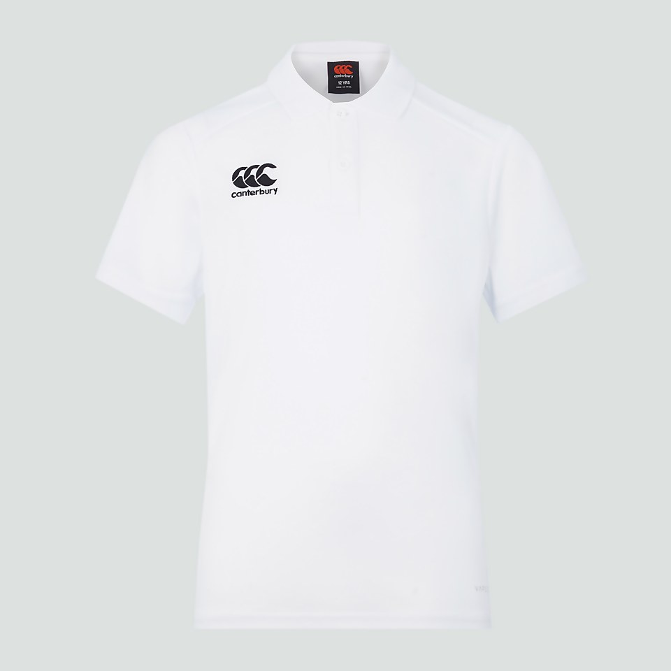 JUNIOR UNISEX CLUB DRY POLO SHIRT WHITE