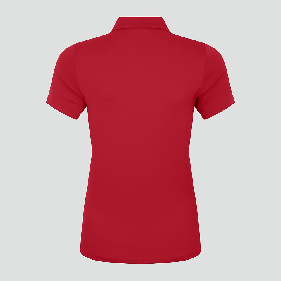 WOMENS CLUB DRY POLO SHIRT RED