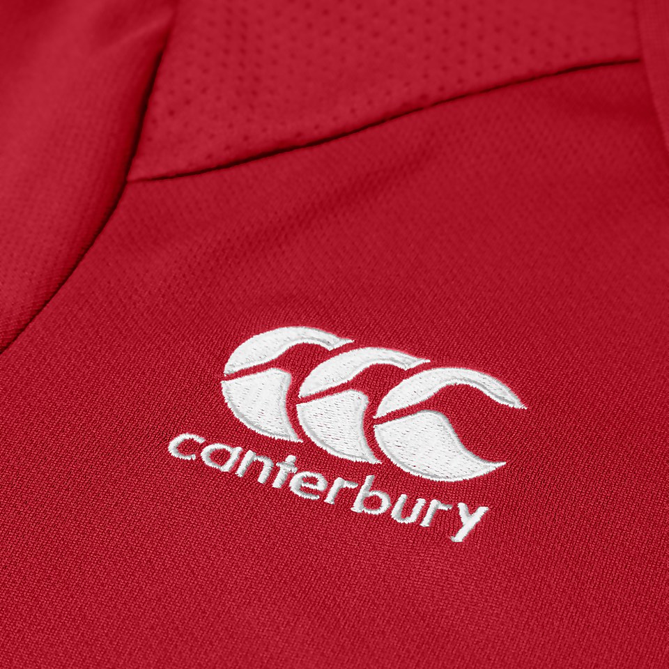WOMENS CLUB DRY POLO SHIRT RED