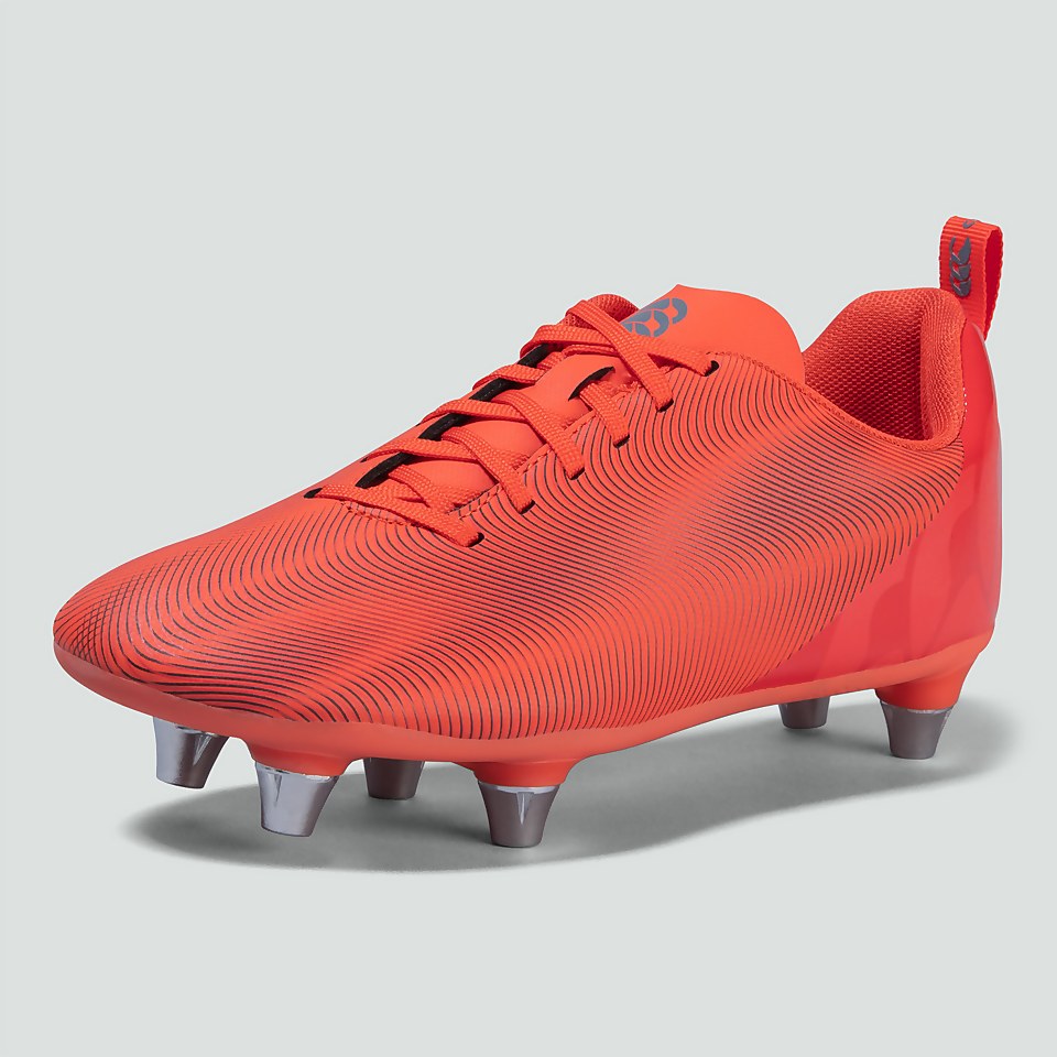 JUNIOR UNISEX SPEED TEAM SOFT GROUND BOOTS ORANGE/GREY