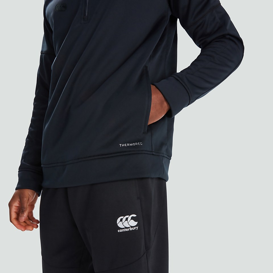 MENS 1/2 ZIP THERMOREG FLEECE BLACK