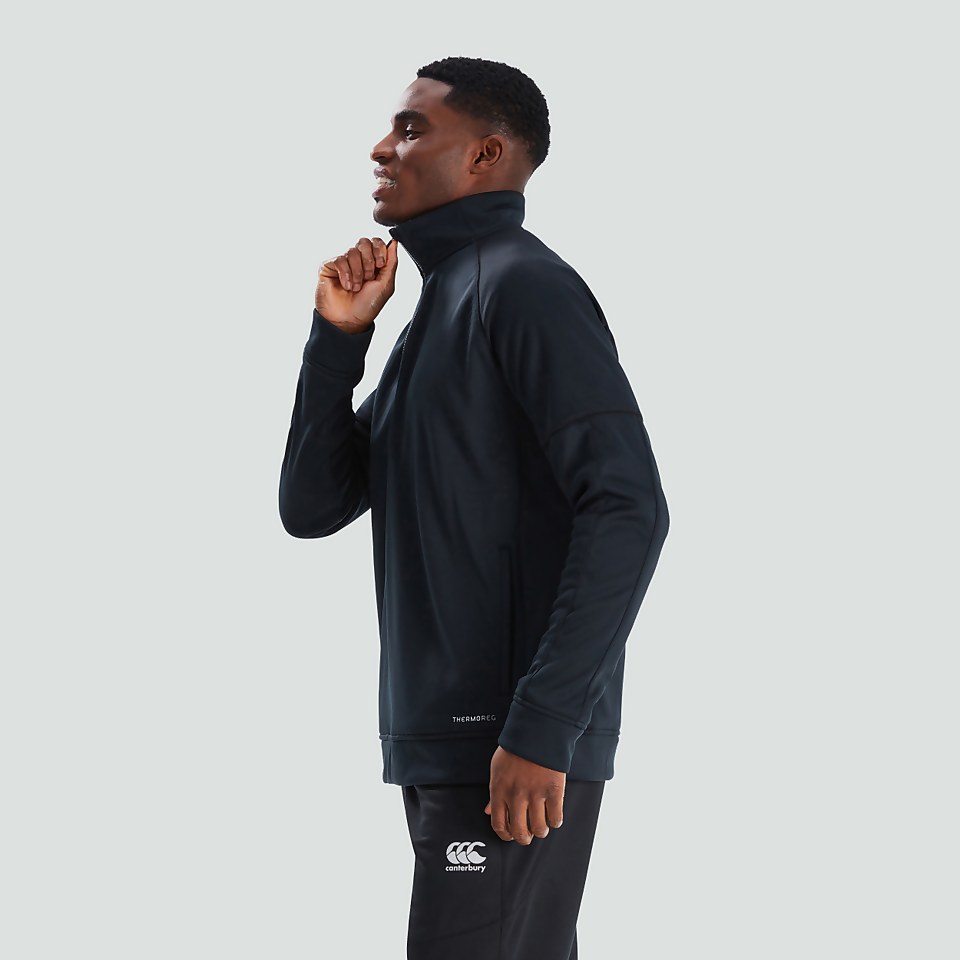 MENS 1/2 ZIP THERMOREG FLEECE BLACK