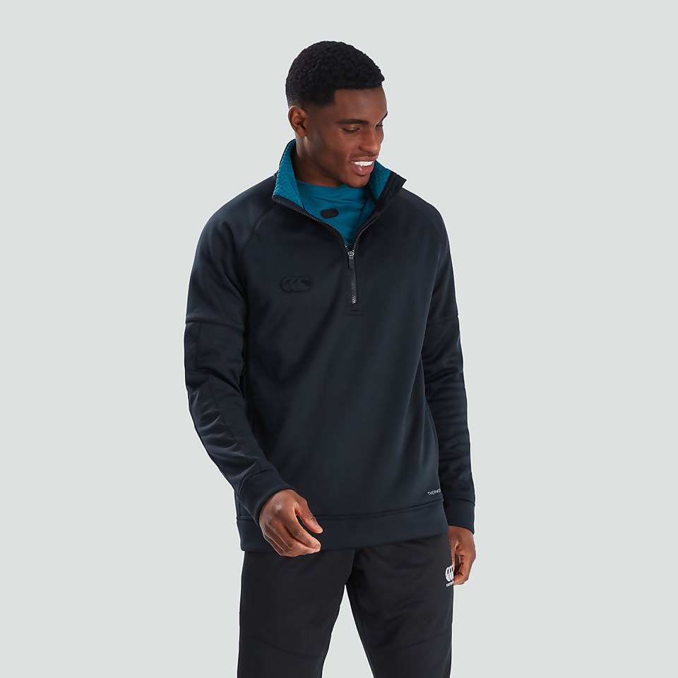 MENS 1/2 ZIP THERMOREG FLEECE BLACK