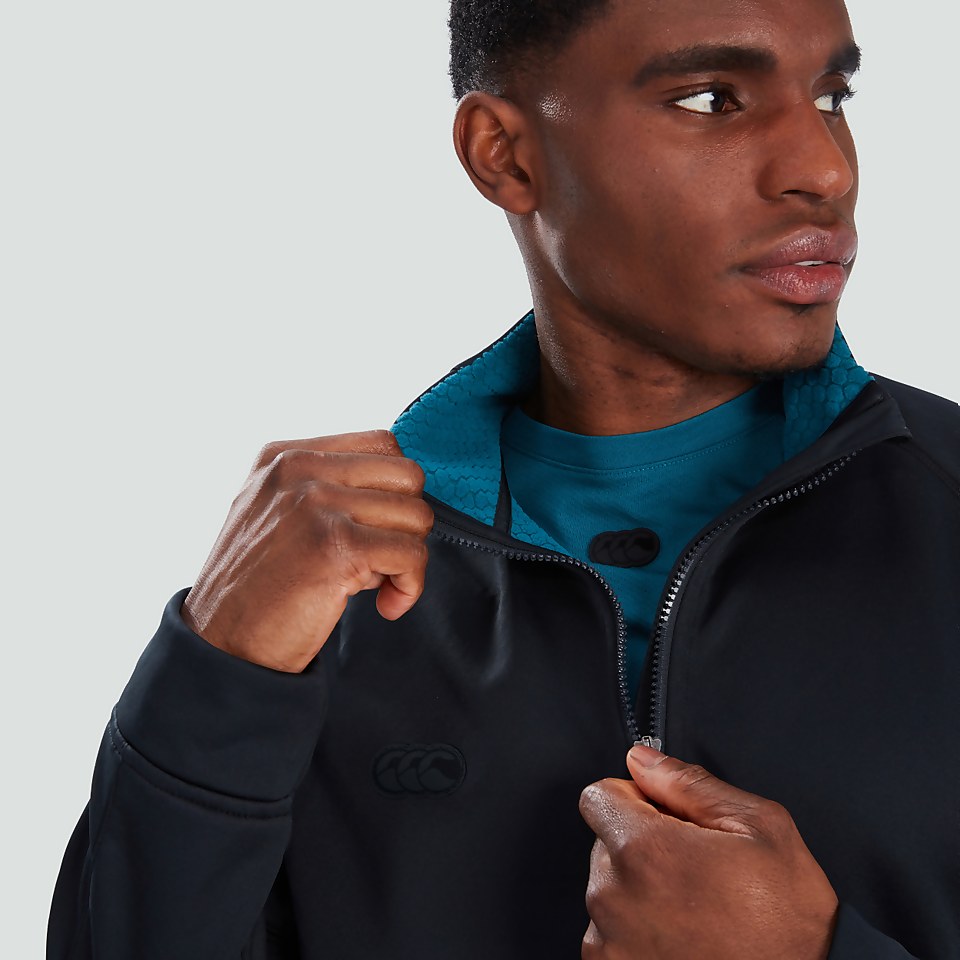 MENS 1/2 ZIP THERMOREG FLEECE BLACK