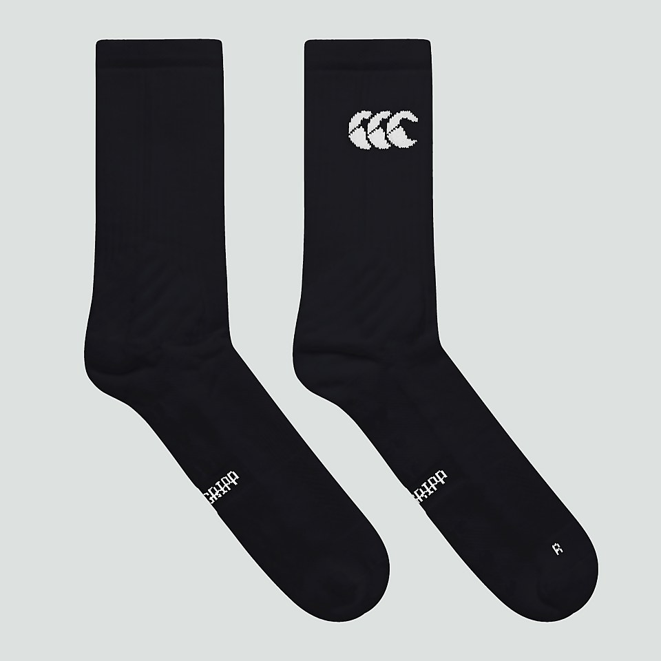 MENS MID CALF GRIP SOCKS BLACK
