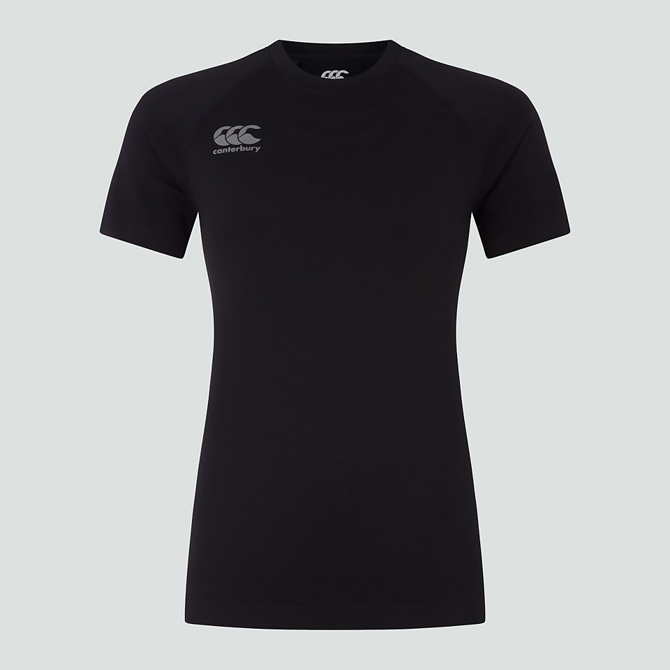 WOMENS SEAMLESS TEE BLACK/GREY