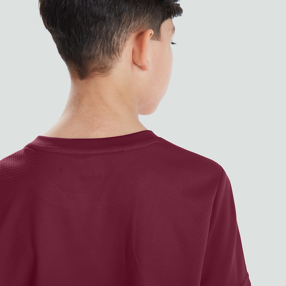 JUNIOR UNISEX CLUB DRY TEE MAROON
