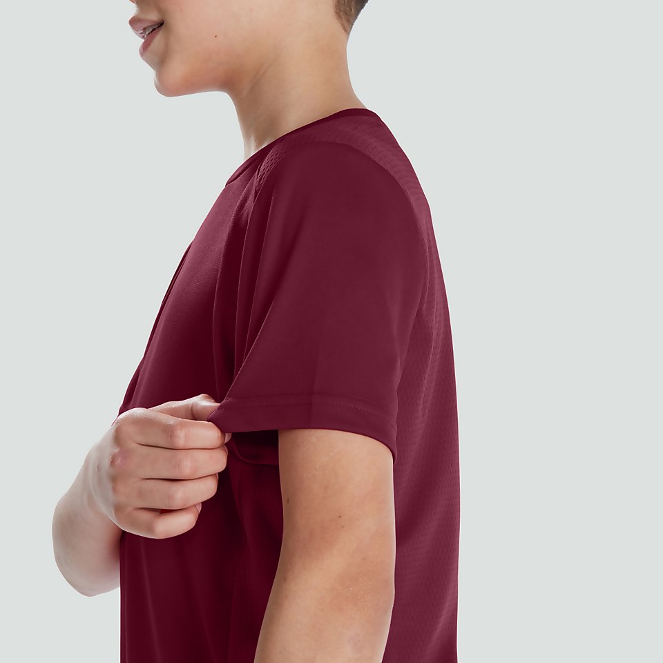 JUNIOR UNISEX CLUB DRY TEE MAROON