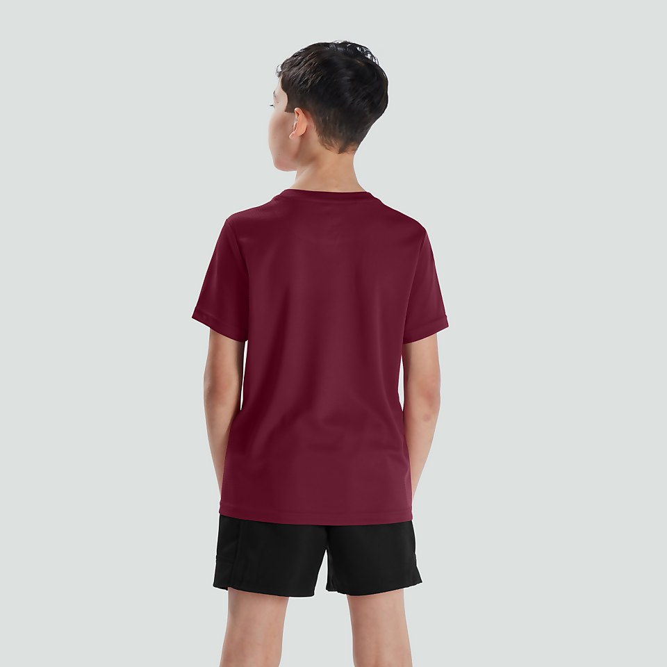 JUNIOR UNISEX CLUB DRY TEE MAROON
