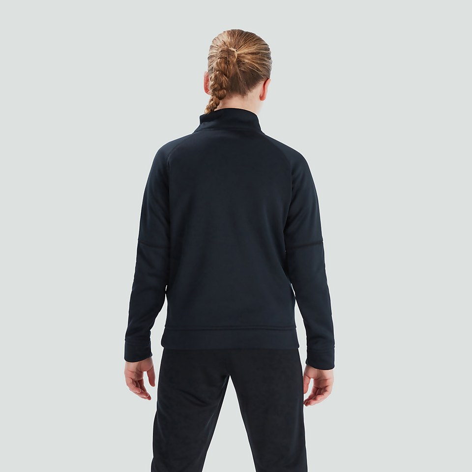 JUNIOR UNISEX HALF ZIP THERMOREG FLEECE BLACK
