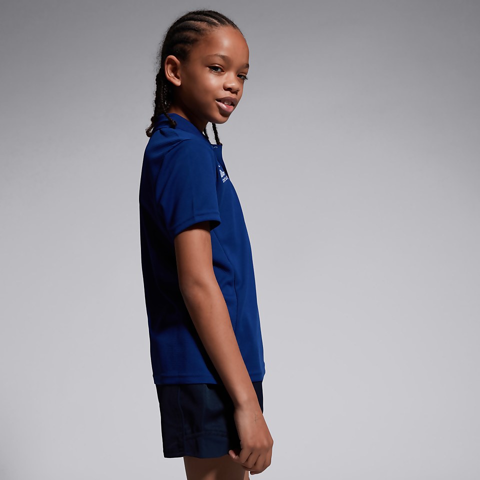 JUNIOR UNISEX CLUB DRY POLO SHIRT BLUE