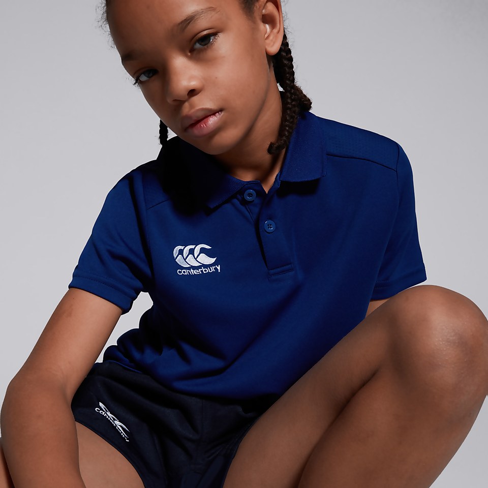 JUNIOR UNISEX CLUB DRY POLO SHIRT BLUE