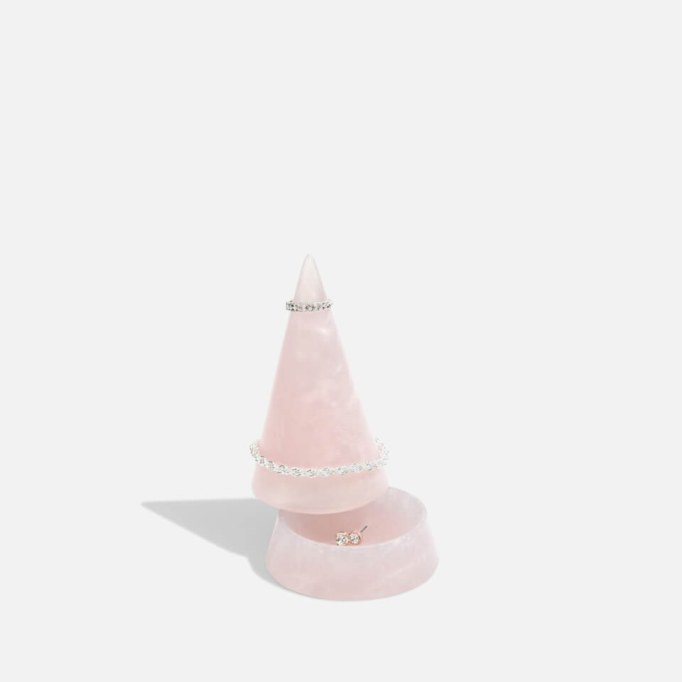 Stackers Rose Quartz Effect Jewellery Cone - Large