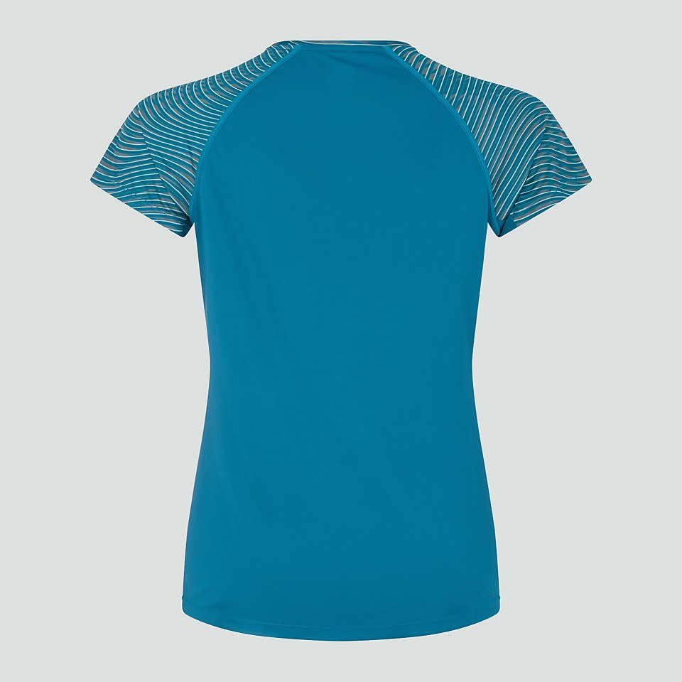 WOMENS VAPODRI SUPER LIGHT GRAPHIC TEE BLUE