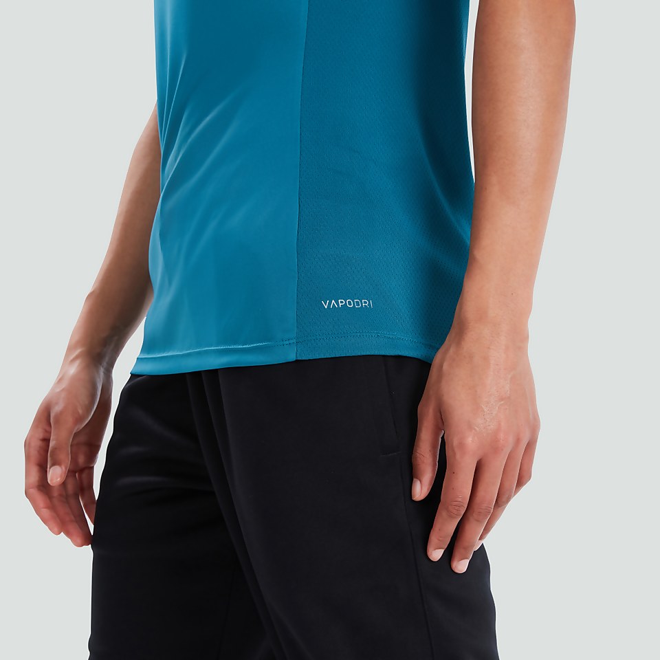 WOMENS VAPODRI SUPER LIGHT GRAPHIC TEE BLUE