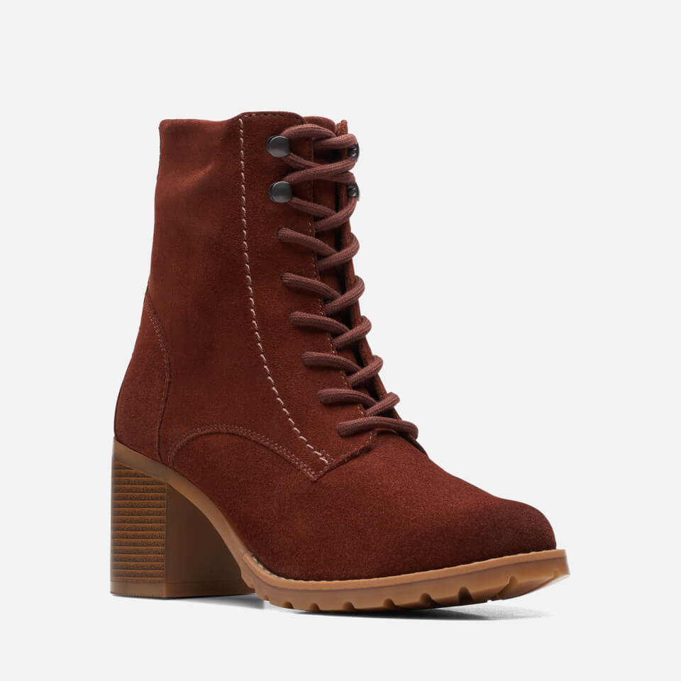 Clarks Clarkwell Suede Heeled Boots