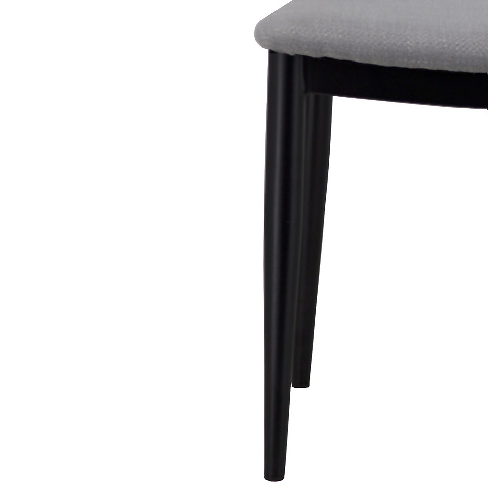 Ludlow Round Dining Table and 4 Maddie Chairs Black Homebase