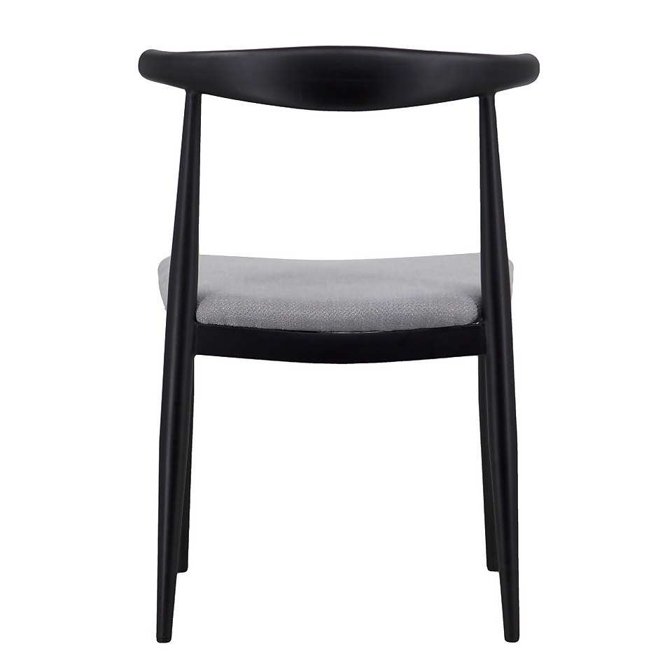 Ludlow Round Dining Table and 4 Maddie Chairs - Black