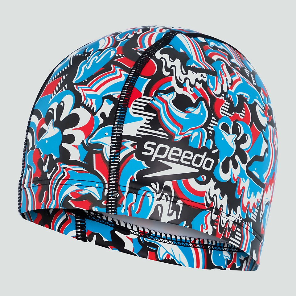 Junior Printed Pace Cap White/Red