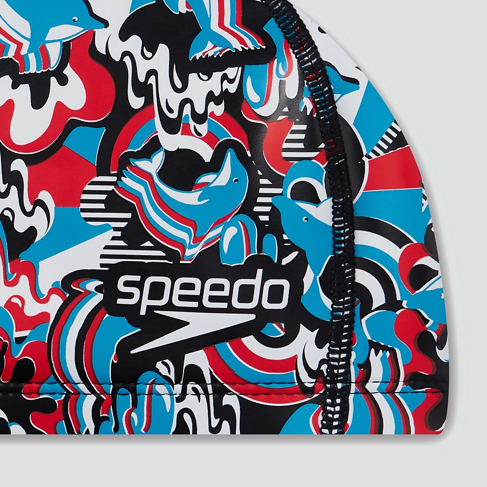 Junior Printed Pace Cap White/Red