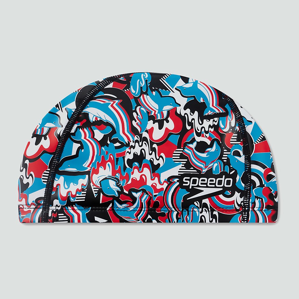 Junior Printed Pace Cap White/Red